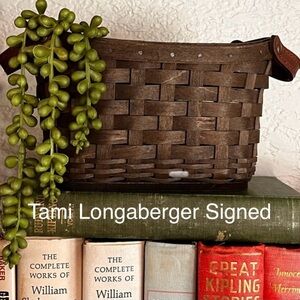 2008 Longaberger Deep Brown Journal Basket 40421 Organizer